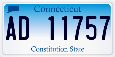 CT license plate AD11757