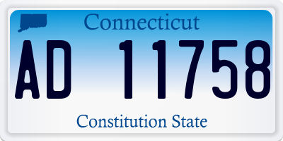 CT license plate AD11758