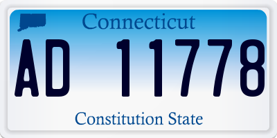 CT license plate AD11778