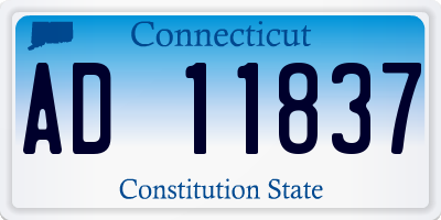 CT license plate AD11837