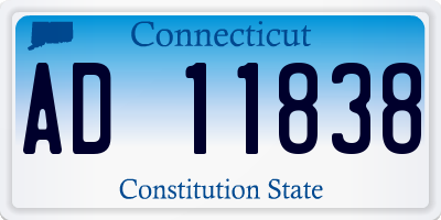 CT license plate AD11838