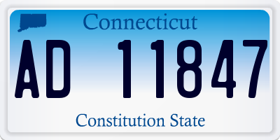 CT license plate AD11847