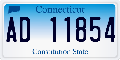 CT license plate AD11854