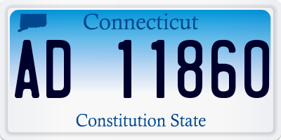 CT license plate AD11860