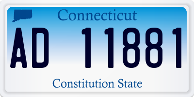 CT license plate AD11881