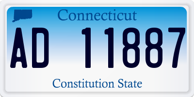 CT license plate AD11887