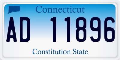CT license plate AD11896