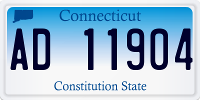 CT license plate AD11904