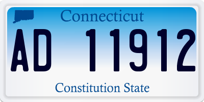 CT license plate AD11912