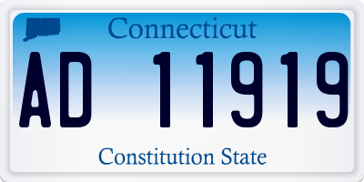 CT license plate AD11919