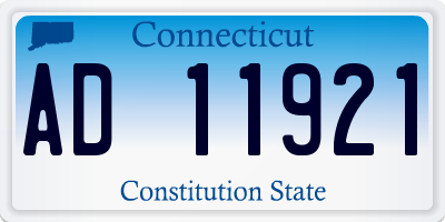 CT license plate AD11921