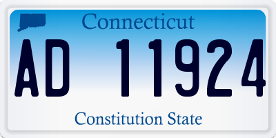 CT license plate AD11924