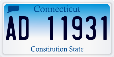 CT license plate AD11931