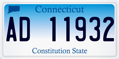 CT license plate AD11932