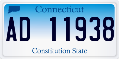 CT license plate AD11938
