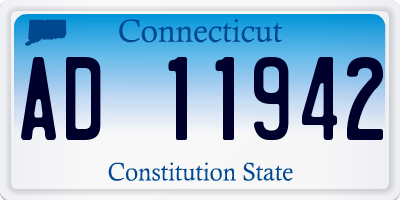 CT license plate AD11942