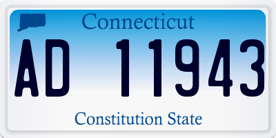 CT license plate AD11943