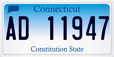 CT license plate AD11947
