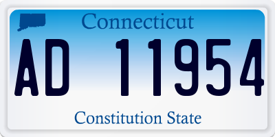 CT license plate AD11954