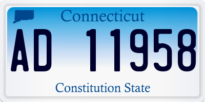 CT license plate AD11958
