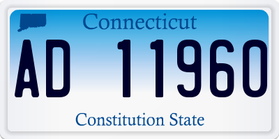 CT license plate AD11960