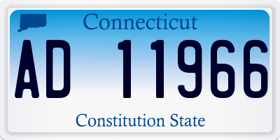 CT license plate AD11966