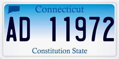 CT license plate AD11972