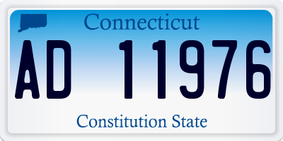CT license plate AD11976