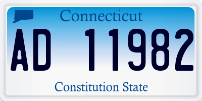 CT license plate AD11982