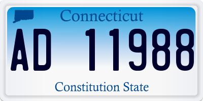 CT license plate AD11988