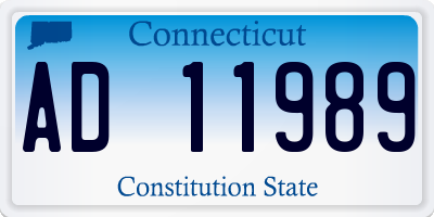 CT license plate AD11989