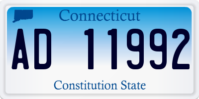 CT license plate AD11992