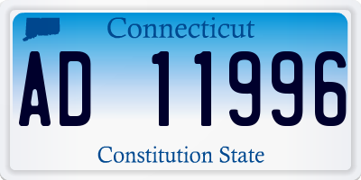 CT license plate AD11996