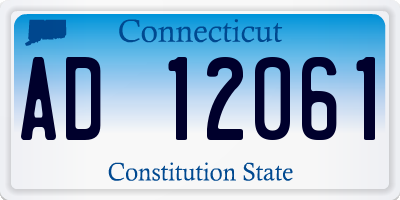 CT license plate AD12061