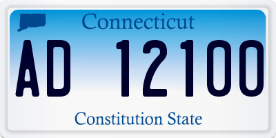 CT license plate AD12100