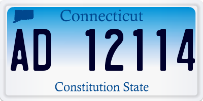 CT license plate AD12114