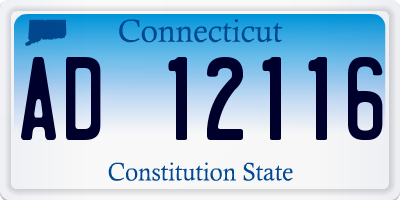 CT license plate AD12116