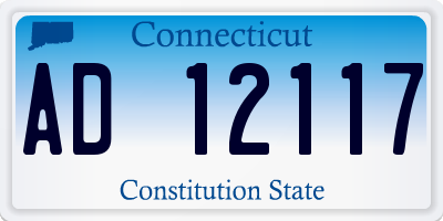 CT license plate AD12117