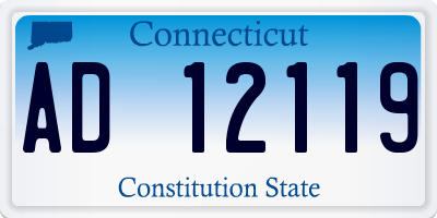 CT license plate AD12119