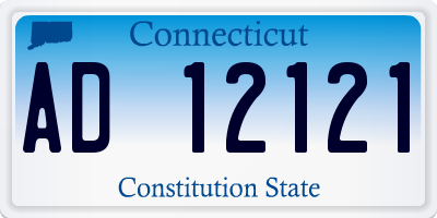 CT license plate AD12121