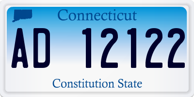 CT license plate AD12122