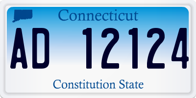 CT license plate AD12124