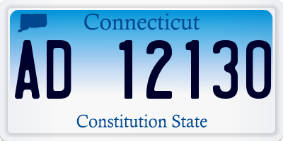 CT license plate AD12130