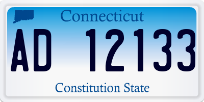 CT license plate AD12133