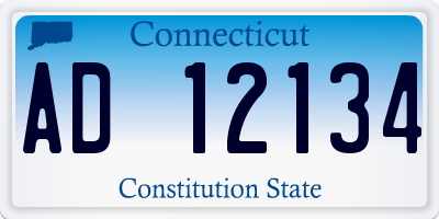 CT license plate AD12134