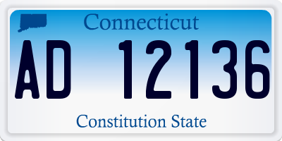 CT license plate AD12136