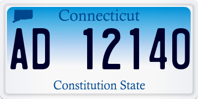 CT license plate AD12140