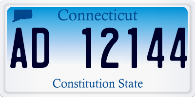 CT license plate AD12144