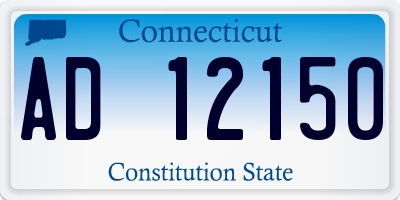 CT license plate AD12150