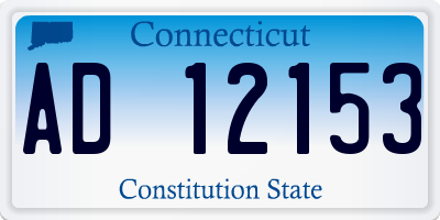 CT license plate AD12153